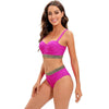Bikini New 2 Piece Women Swimsuit Women's High Waist Bikini Set Fashion Puff Sleeve Swimwear Set Bathing Suits Solid Color Short Puff Sleeve Summer High Waist Cut Backless Bathing Suit Beachwear by Stevvex