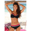 Bikini New 2 Piece Women Swimsuit Women's High Waist Bikini Set Fashion Puff Sleeve Swimwear Set Bathing Suits Solid Color Short Puff Sleeve Summer High Waist Cut Backless Bathing Suit Beachwear by Stevvex