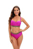 Bikini New 2 Piece Women Swimsuit Women's High Waist Bikini Set Fashion Puff Sleeve Swimwear Set Bathing Suits Solid Color Short Puff Sleeve Summer High Waist Cut Backless Bathing Suit Beachwear by Stevvex