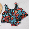 Women High Waist Bikini Plus Size Swimwear Summer Swimsuit Beach Bathing Suit Ruffle Bikini Floral Printed Ruffle High Waist Bikini Set Women's Tummy Control Bathing Suit Swimsuit Flounce Peplum by Stevvex