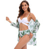 Bikini Women Push Up Swimsuit 3 Piece Bikini Set With Cover Up Women's Fashion 3 Piece Tie Dye Top Bikini Set Swimsuit Cover Up Skirt Swimwear Push Up Bather Swim Wear by Stevvex