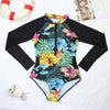 Surfing Swimsuit For Women Bikini Long Sleeve Swimwear Tiger Print Push Up Summer Bath Suit Two Piece Surfing Rash Guard Bikini Long Sleeve Swimsuit Set by Stevvex