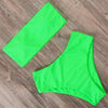 Bandage Bikini Swimwear Women Swimsuit High Waist Bikini Set Bathing Suit Push Up Women's Spaghetti Strap Bandeau Lace Up High Waist 2PCS Bikini Set by Stevvex