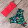 Bandage Bikini Swimwear Women Swimsuit High Waist Bikini Set Bathing Suit Push Up Women's Spaghetti Strap Bandeau Lace Up High Waist 2PCS Bikini Set by Stevvex