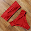 Bandage Bikini Swimwear Women Swimsuit High Waist Bikini Set Bathing Suit Push Up Women's Spaghetti Strap Bandeau Lace Up High Waist 2PCS Bikini Set by Stevvex