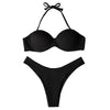 Bikini Swimwear Women Swimsuit Leopard Bikini Set Women's Halter Triangle Bikini Bottom Cheeky Two Piece Swimsuits Push Up Bathing Suit Female Summer Beach Wear by Stevvex