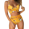 Modern Floral Bikini 2 Pieces Flower Print Bikini Set Women Crisscross High Waist String 2 Piece Bathing Suits High Waist Women's Swimsuit Shorts Solid Bikini Floral Summer Bikini Set by Stevvex
