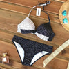 Push Up Women Bikinis Swimwear Women's Bathing Suits Push Up Halter Bandage Bikini Floral Printing Swim Bottoms Two Piece Swimsuits Women Swimsuits Bathing Suit Halter Leaf Print Beach Wear Plus Size by Stevvex