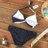 Push Up Women Bikinis Swimwear Women's Bathing Suits Push Up Halter Bandage Bikini Floral Printing Swim Bottoms Two Piece Swimsuits Women Swimsuits Bathing Suit Halter Leaf Print Beach Wear Plus Size by Stevvex