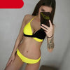 Push Up Women Bikinis Swimwear Women's Bathing Suits Push Up Halter Bandage Bikini Floral Printing Swim Bottoms Two Piece Swimsuits Women Swimsuits Bathing Suit Halter Leaf Print Beach Wear Plus Size by Stevvex