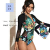 Surfing Swimsuit For Women Bikini Long Sleeve Swimwear Tiger Print Push Up Summer Bath Suit Two Piece Surfing Rash Guard Bikini Long Sleeve Swimsuit Set by Stevvex