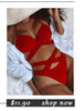 High Waist Bikinis Swimwear Women Push Up Swimsuits Solid High Waist Bikini Sets Sporty Two Pieces Swimsuit Scoop Neck Bathing Suits for Women Ribbed Bathing Suits High Cut Summer Beachwear by Stevvex