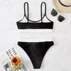 High Waist Bikinis Swimwear Women Push Up Swimsuits Solid High Waist Bikini Sets Sporty Two Pieces Swimsuit Scoop Neck Bathing Suits for Women Ribbed Bathing Suits High Cut Summer Beachwear by Stevvex
