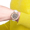 Luxury White Flower Womens Watch Analog Quartz Waterproof Wristwatches Elegant Leather Strap Modern Design by Stevvex
