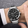 Luxury Steel Sports Men's Watches Business Design Leather Band Wrist Watch Military Quartz by Stevvex