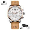 Luxury Steel Sports Men's Watches Business Design Leather Band Wrist Watch Military Quartz by Stevvex