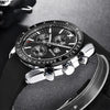 Luxury Men Stainless Steel Quartz Watch Accurate Timing Waterproof Analog Chronograph Men's Quartz Watches by Stevvex