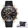 Luxury Men Stainless Steel Quartz Watch Accurate Timing Waterproof Analog Chronograph Men's Quartz Watches by Stevvex