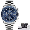 Luxury Men Stainless Steel Quartz Watch Accurate Timing Waterproof Analog Chronograph Men's Quartz Watches by Stevvex