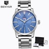 Business Fashion Men Watches Brown Luxury Military Leather Band Wristwatches Date Week Display Watch by Stevvex