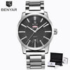 Business Fashion Men Watches Brown Luxury Military Leather Band Wristwatches Date Week Display Watch by Stevvex