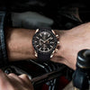 Casual Men's Watches Chronograph Modern Analog Quartz Waterproof Sports Watches Rubber Strap Business Wrist Watches For Men by Stevvex
