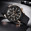 Casual Men's Watches Chronograph Modern Analog Quartz Waterproof Sports Watches Rubber Strap Business Wrist Watches For Men by Stevvex