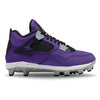 "Purple Cactus" Jordan 4 Retro MCS Cleats by Stadium Custom Kicks