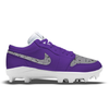"Purple Cement" Jordan 1 Retro Cleats by Stadium Custom Kicks