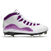 "Purple Cement” Jordan 10 Retro Cleats by Stadium Custom Kicks