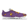 "Purple Flames" Under Armour Blur MC Football Cleats by Stadium Custom Kicks