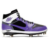 "Purple OW" Jordan 1 Retro Cleats by Stadium Custom Kicks