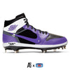 "Purple OW" Jordan 1 Retro Cleats