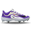"Purple OW" Nike Alpha Huarache Elite 4 Low Cleats by Stadium Custom Kicks