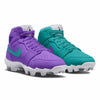 "Purple Tide Mismatch" Jordan 1 Kids' Multisport Cleats by Stadium Custom Kicks