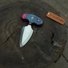 Handmade Push Dagger Double Edge T-Handle Knife Colored Pakka Wood Grip by JW SteelCrafts