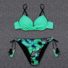 Push Up Bikini Floral Print Swimsuit Swimwear Women Bathing Suit Bikinis Set Brazilian Beach Female Wear Women's Bikini Swimsuits Floral Printed Bathing Suits for Women 2 Piece Bikini by Stevvex