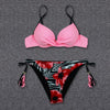Push Up Bikini Floral Print Swimsuit Swimwear Women Bathing Suit Bikinis Set Brazilian Beach Female Wear Women's Bikini Swimsuits Floral Printed Bathing Suits for Women 2 Piece Bikini by Stevvex