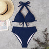Push Up Bikini New Two Piece Swimsuit Women High Waist Black Pink Bikinis Set Women's Halter Padded Top Push Up Bikini Set Two Piece Swimsuits Bathing Suits Beachwear Swimwear Beachwear Bathing Suit by Stevvex