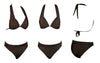 Push Up Bikini New Two Piece Swimsuit Women High Waist Black Pink Bikinis Set Women's Halter Padded Top Push Up Bikini Set Two Piece Swimsuits Bathing Suits Beachwear Swimwear Beachwear Bathing Suit by Stevvex