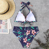 Push Up Bikini New Two Piece Swimsuit Women High Waist Black Pink Bikinis Set Women's Halter Padded Top Push Up Bikini Set Two Piece Swimsuits Bathing Suits Beachwear Swimwear Beachwear Bathing Suit by Stevvex