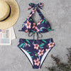 Push Up Bikini New Two Piece Swimsuit Women High Waist Black Pink Bikinis Set Women's Halter Padded Top Push Up Bikini Set Two Piece Swimsuits Bathing Suits Beachwear Swimwear Beachwear Bathing Suit by Stevvex