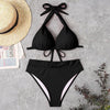 Push Up Bikini New Two Piece Swimsuit Women High Waist Black Pink Bikinis Set Women's Halter Padded Top Push Up Bikini Set Two Piece Swimsuits Bathing Suits Beachwear Swimwear Beachwear Bathing Suit by Stevvex