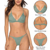 Push Up Bikini Set Swimsuits High Waist Swimwear Women Ribbed Bathing Suits Brazilian Bikinis Swimsuit for Women Bottom Triangle Bikinis Top Bathing Suit by Stevvex
