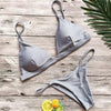 Push Up Bikini Set Swimsuits High Waist Swimwear Women Ribbed Bathing Suits Brazilian Bikinis Swimsuit for Women Bottom Triangle Bikinis Top Bathing Suit by Stevvex