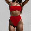 Push Up Bikini Set Swimsuits High Waist Swimwear Women Ribbed Bathing Suits Brazilian Bikinis Swimsuit for Women Bottom Triangle Bikinis Top Bathing Suit by Stevvex