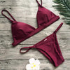 Push Up Bikini Set Swimsuits High Waist Swimwear Women Ribbed Bathing Suits Brazilian Bikinis Swimsuit for Women Bottom Triangle Bikinis Top Bathing Suit by Stevvex