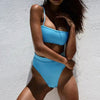 Push Up Bikini Set Swimsuits High Waist Swimwear Women Ribbed Bathing Suits Brazilian Bikinis Swimsuit for Women Bottom Triangle Bikinis Top Bathing Suit by Stevvex