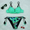 Push Up Bikinis 2022 New Swimwear Women's Bikini Swimsuits Floral Printed Bathing Suits for Women 2 Piece Bikini Women Floral Print Bikini Sets Swimsuit Beach Wear Bathing Suit Female Two Pieces by Stevvex