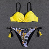 Push Up Bikinis 2022 New Swimwear Women's Bikini Swimsuits Floral Printed Bathing Suits for Women 2 Piece Bikini Women Floral Print Bikini Sets Swimsuit Beach Wear Bathing Suit Female Two Pieces by Stevvex